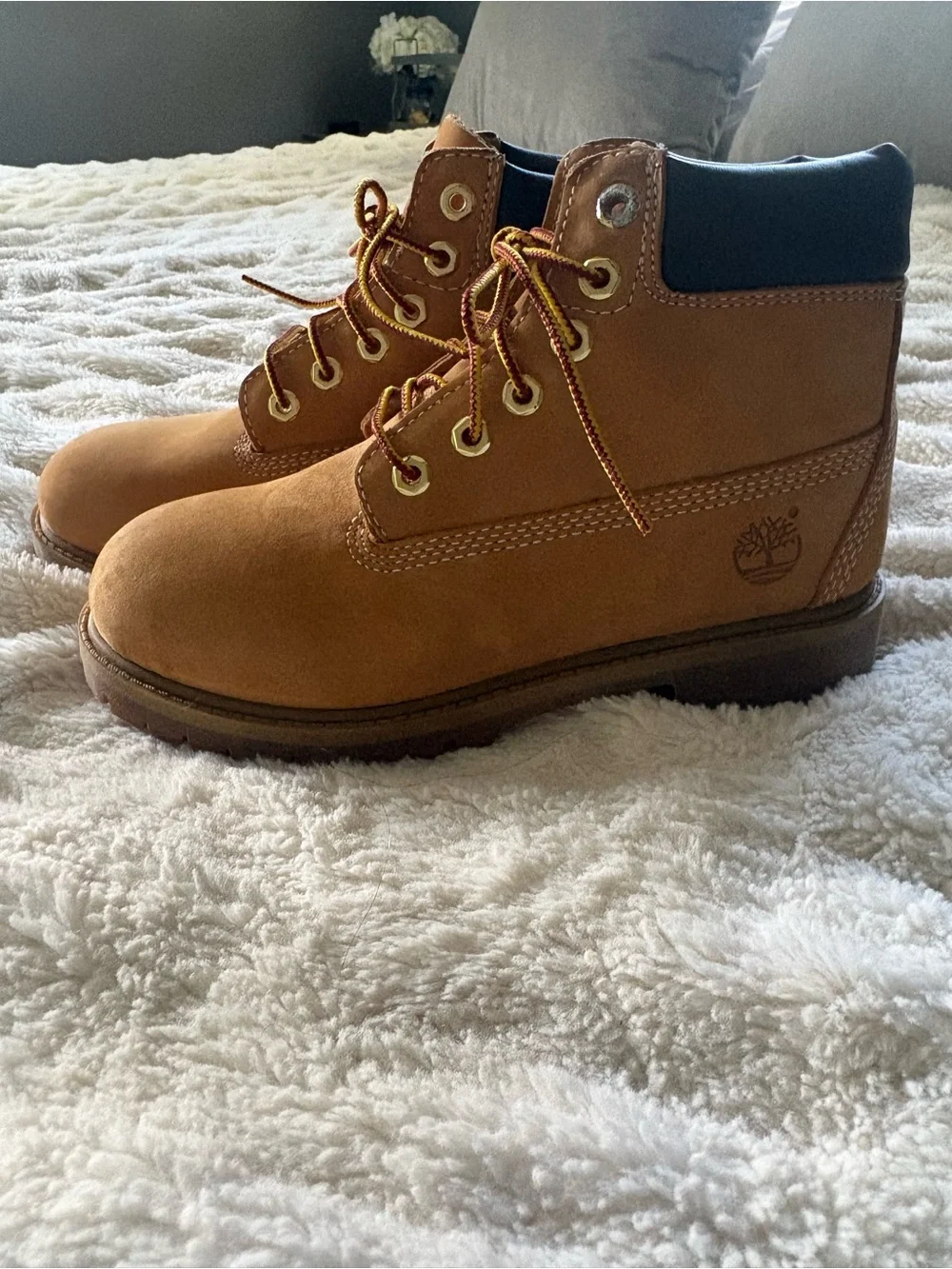 Timberland Kids Wheat/Tan Lace-Up Waterproof Boots